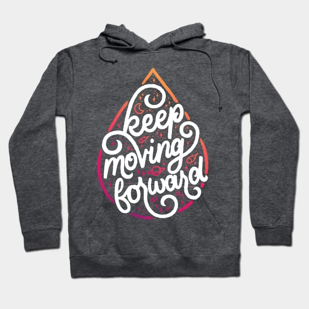 Keep Moving Forward Blood Hoodie by polliadesign